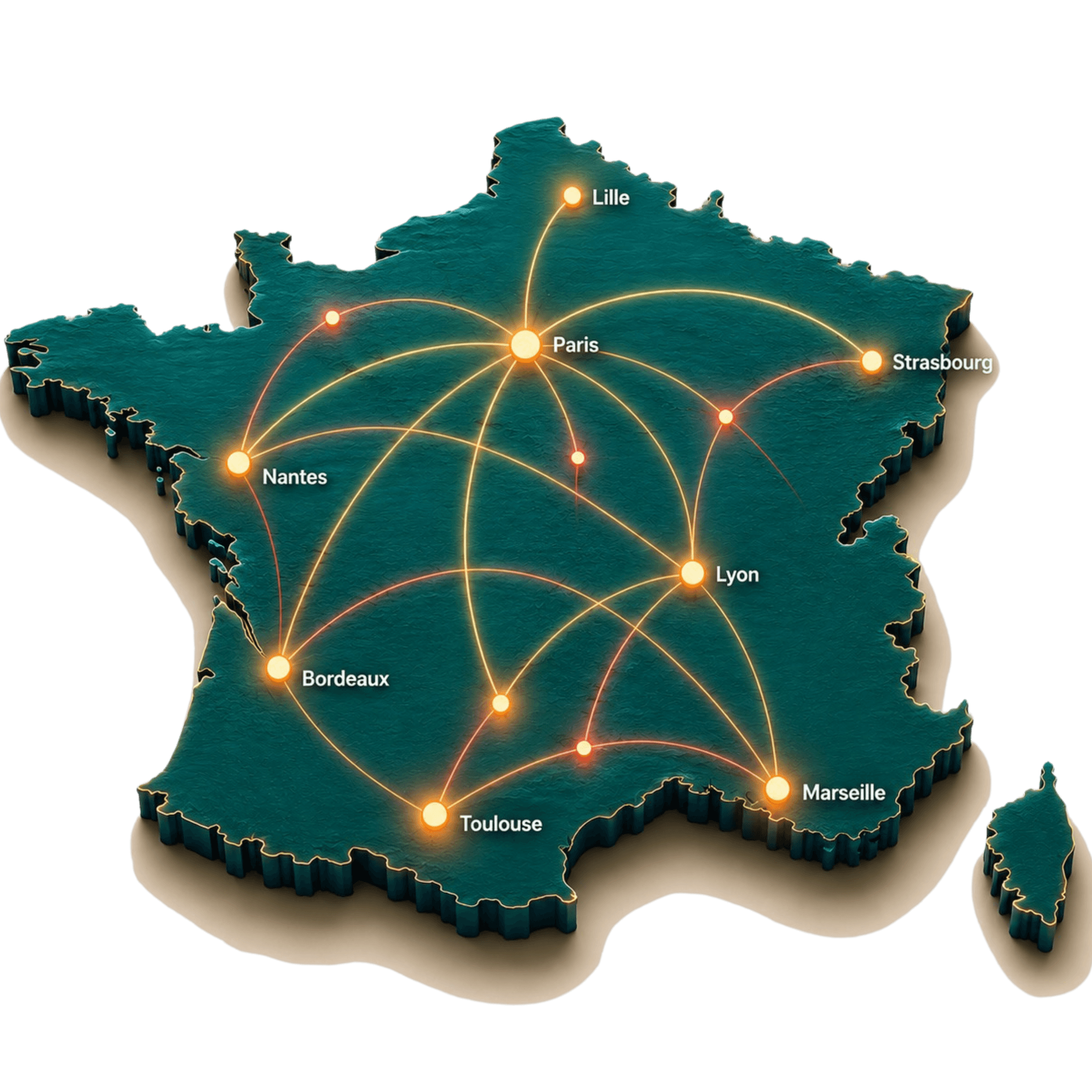 Carte de France : un réseau de patients sous dialyse connectés partout dans le pays